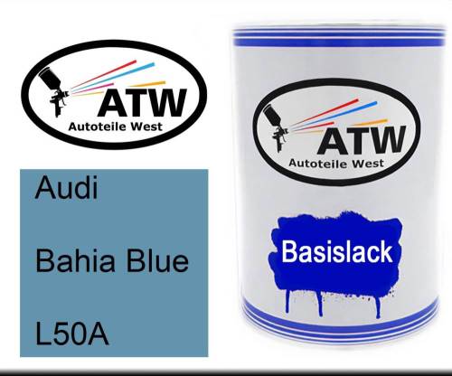 Audi, Bahia Blue, L50A: 500ml Lackdose, von ATW Autoteile West.